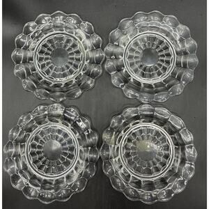 Cambridge Cascade 6.5" Salad Plates - Set of 4 Vintage Glassware